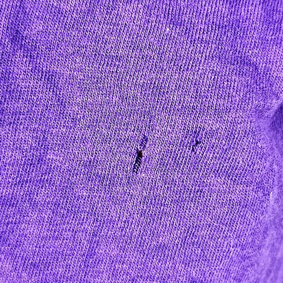 The Limited Purple Pleated Scoop Neck Tee Sz M Womens Short Sleeve~SS10.4 - Picture 4 of 6
